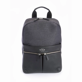 Royce Power Bank Charging Leather Laptop Backpack