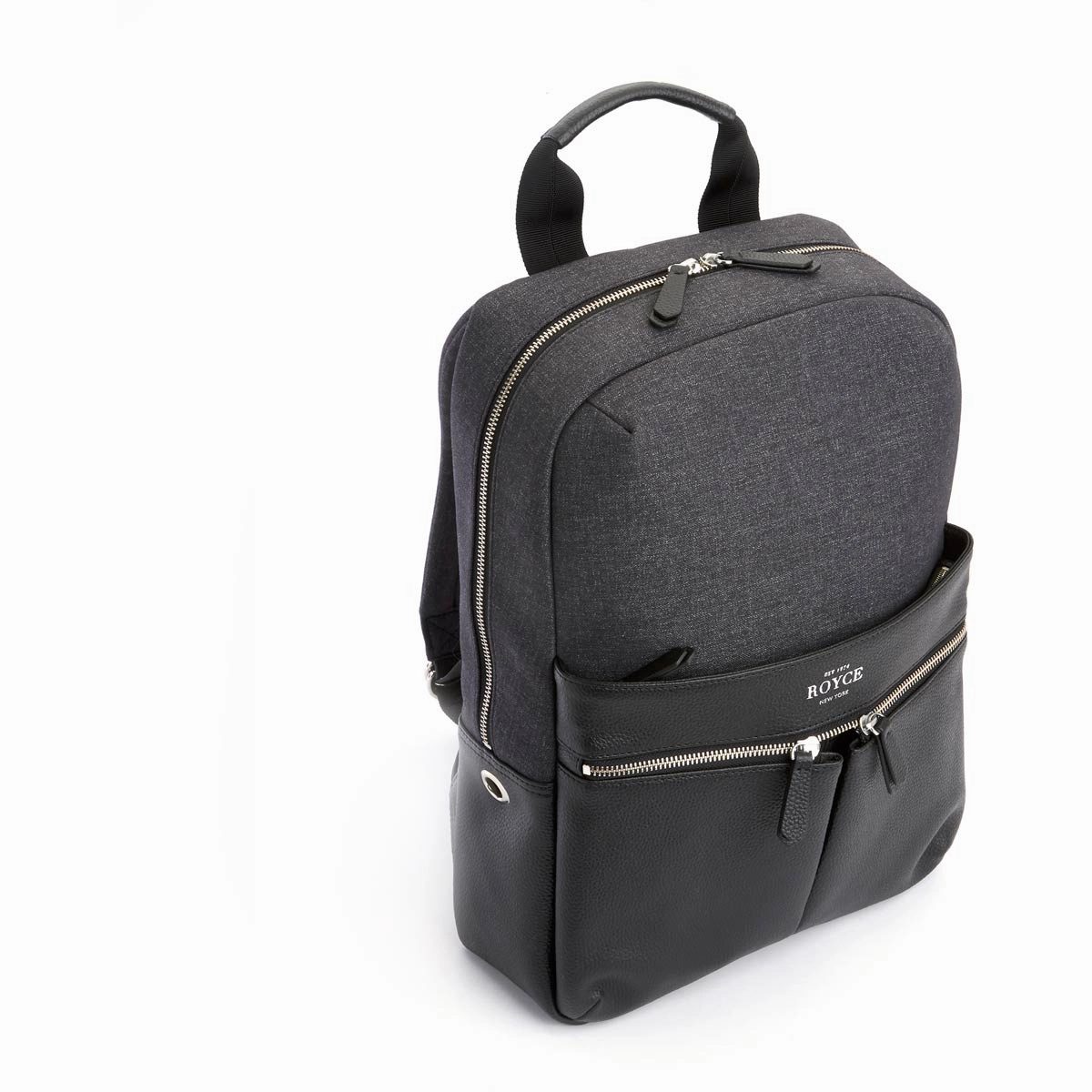 Royce Power Bank Charging Leather Laptop Backpack