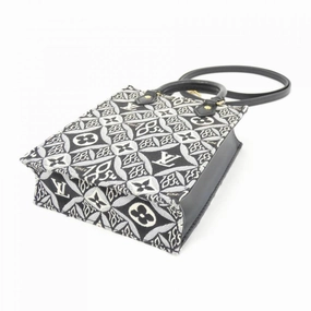 Sac Plat Canvas Shoulder Bag with Dust Bag and Strap