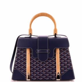 Saigon Top Handle Bag Coated Canvas with Leather MM