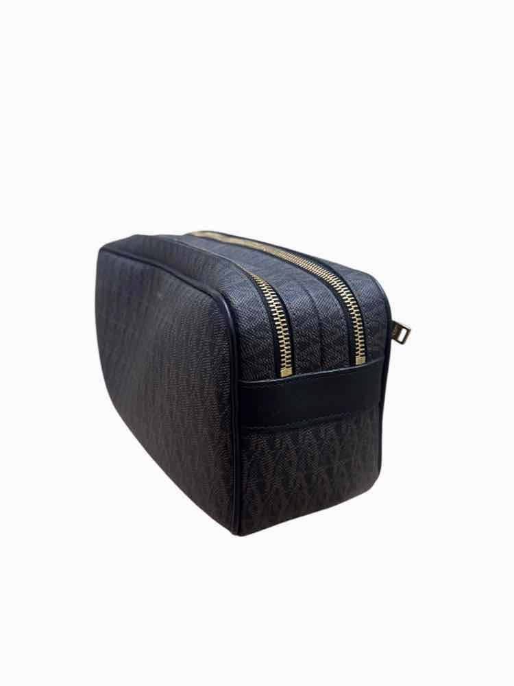 Saint Laurent black and brown Dopp Kit