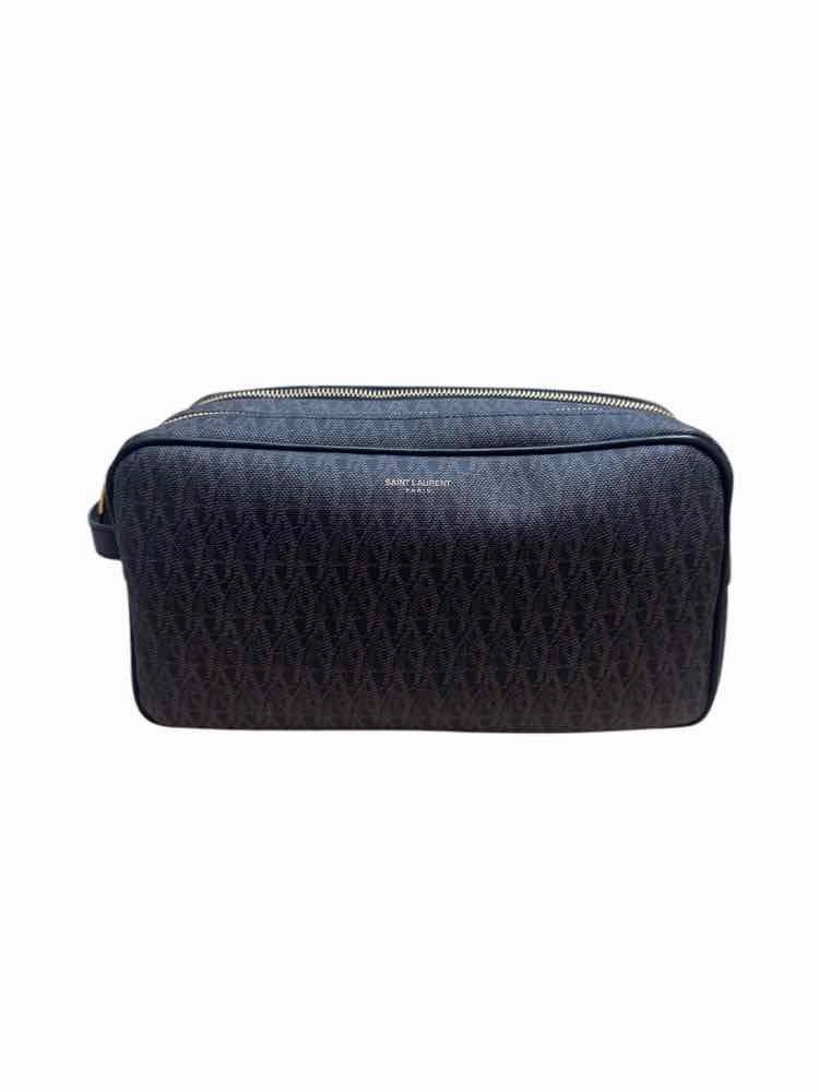 Saint Laurent black and brown Dopp Kit