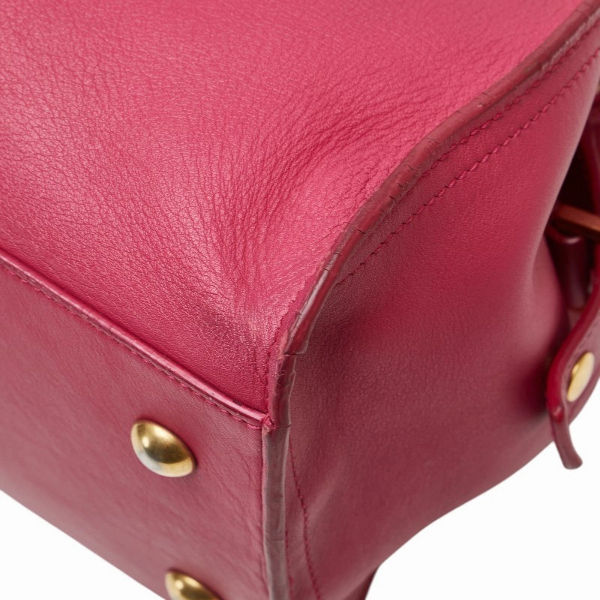 Saint Laurent Leather Handbag Shoulder Bag (Pre-Owned)