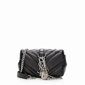 Saint Laurent Matelasse Calfskin Monogram Punk Chain Baby Crossbody Bag (SHF-22834)