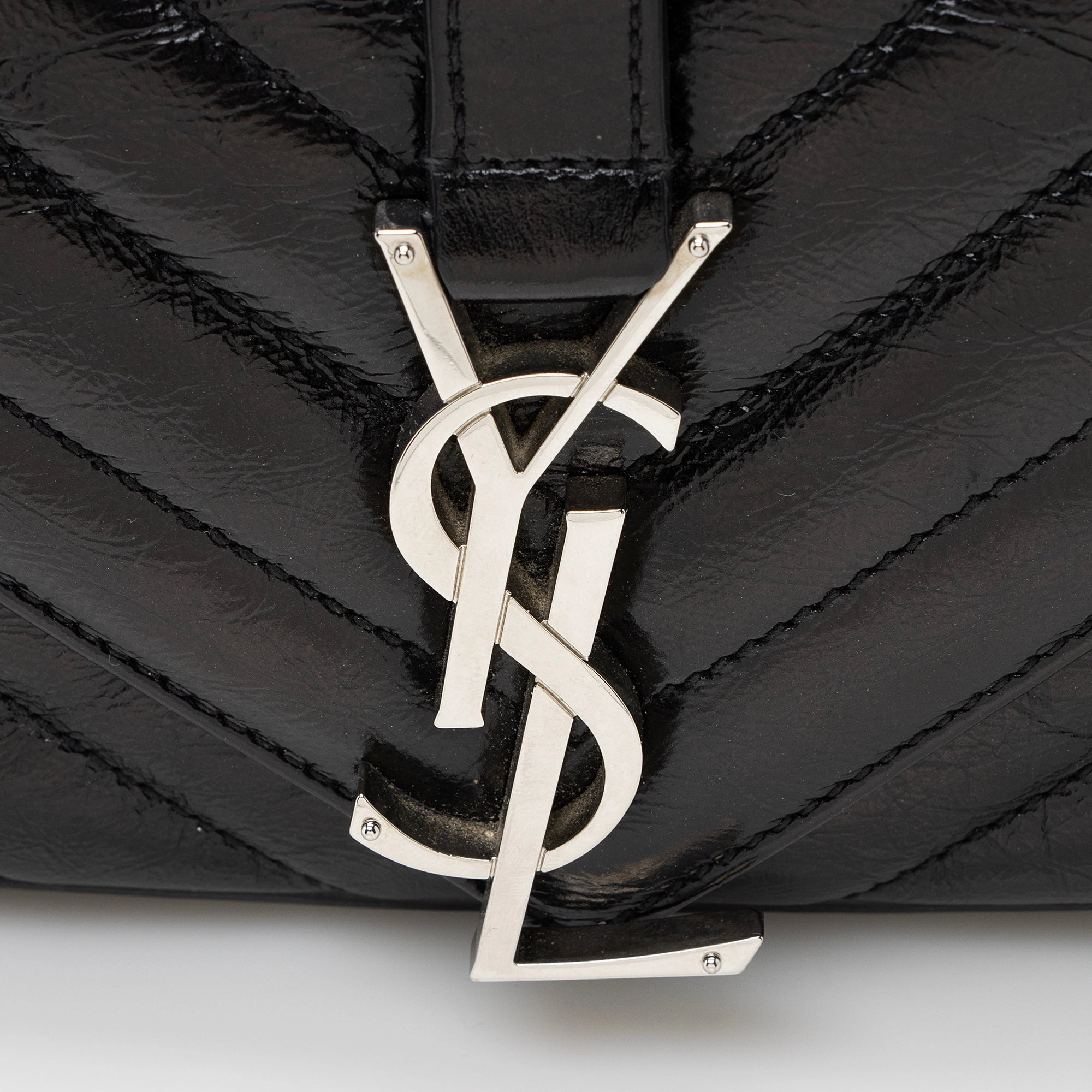 Saint Laurent Matelasse Calfskin Monogram Punk Chain Baby Crossbody Bag (SHF-22834)