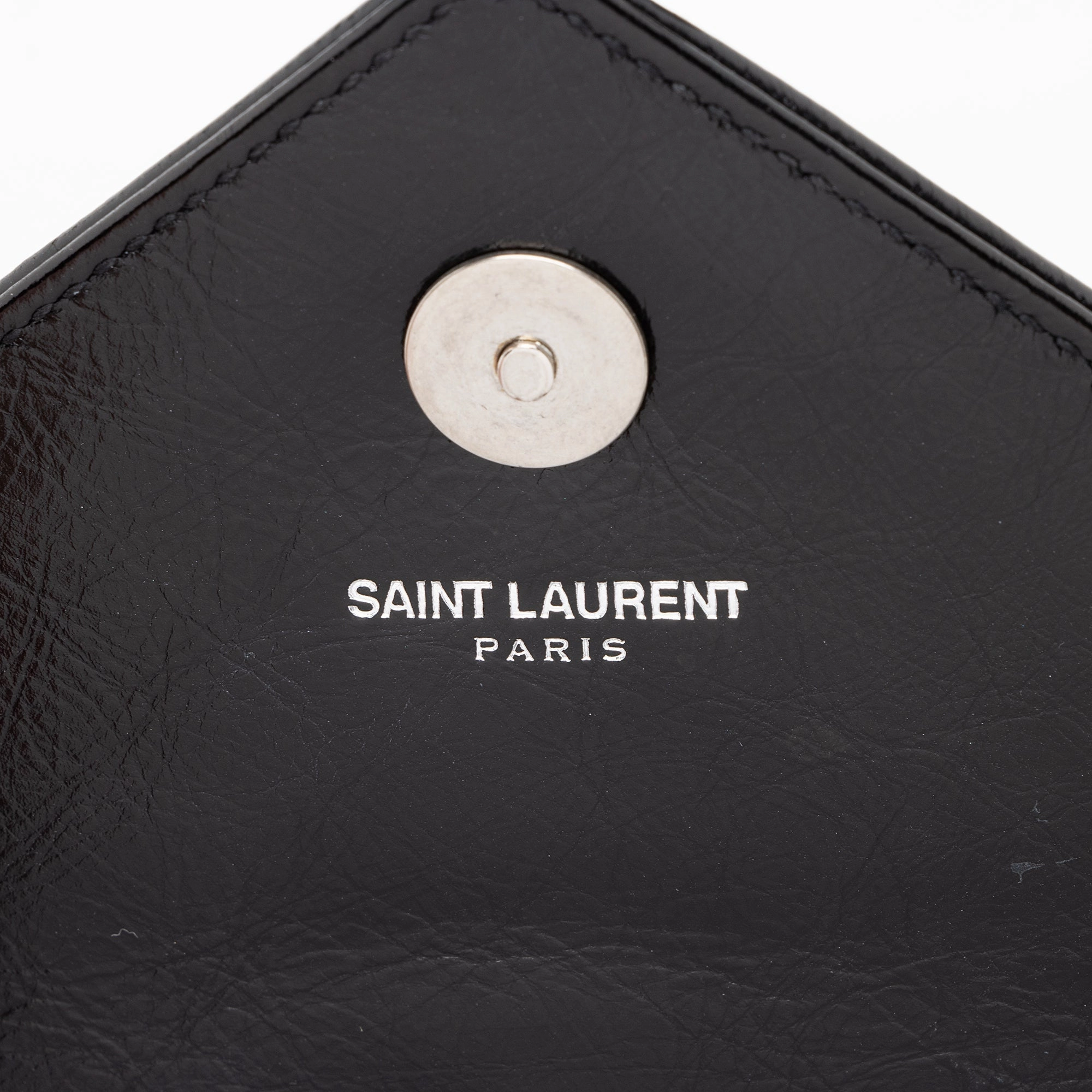 Saint Laurent Matelasse Calfskin Monogram Punk Chain Baby Crossbody Bag (SHF-22834)