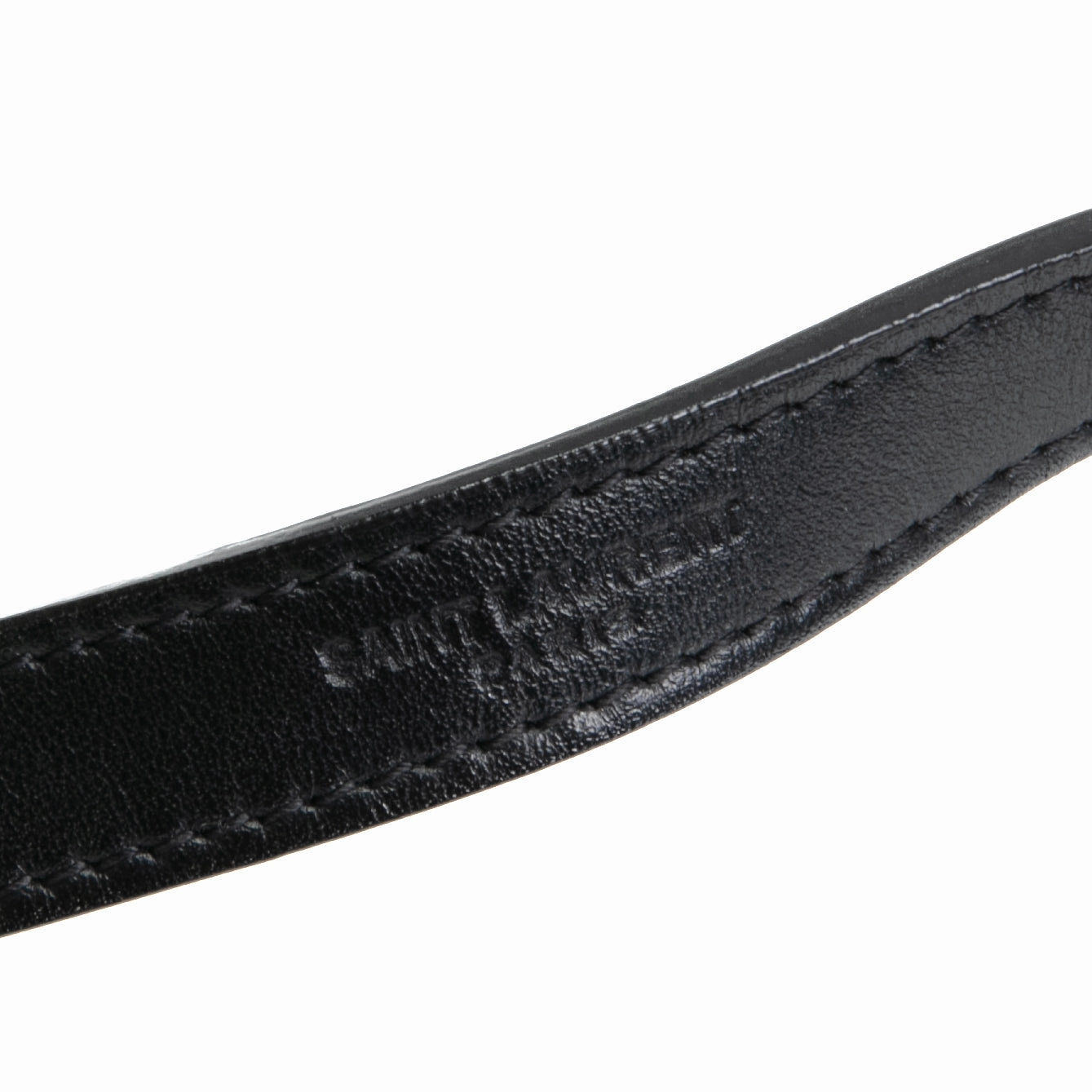 SAINT LAURENT Matelasse Chevron Round Vinyle Bag- Black