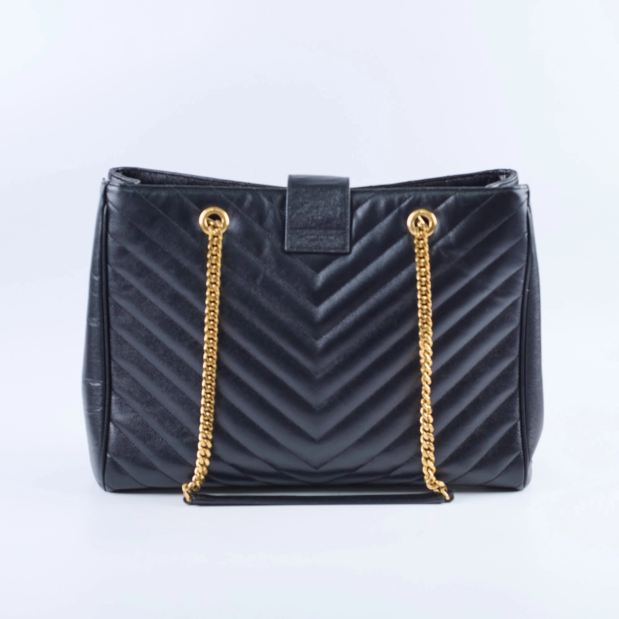 Saint Laurent Matelasse Tote Bag Black