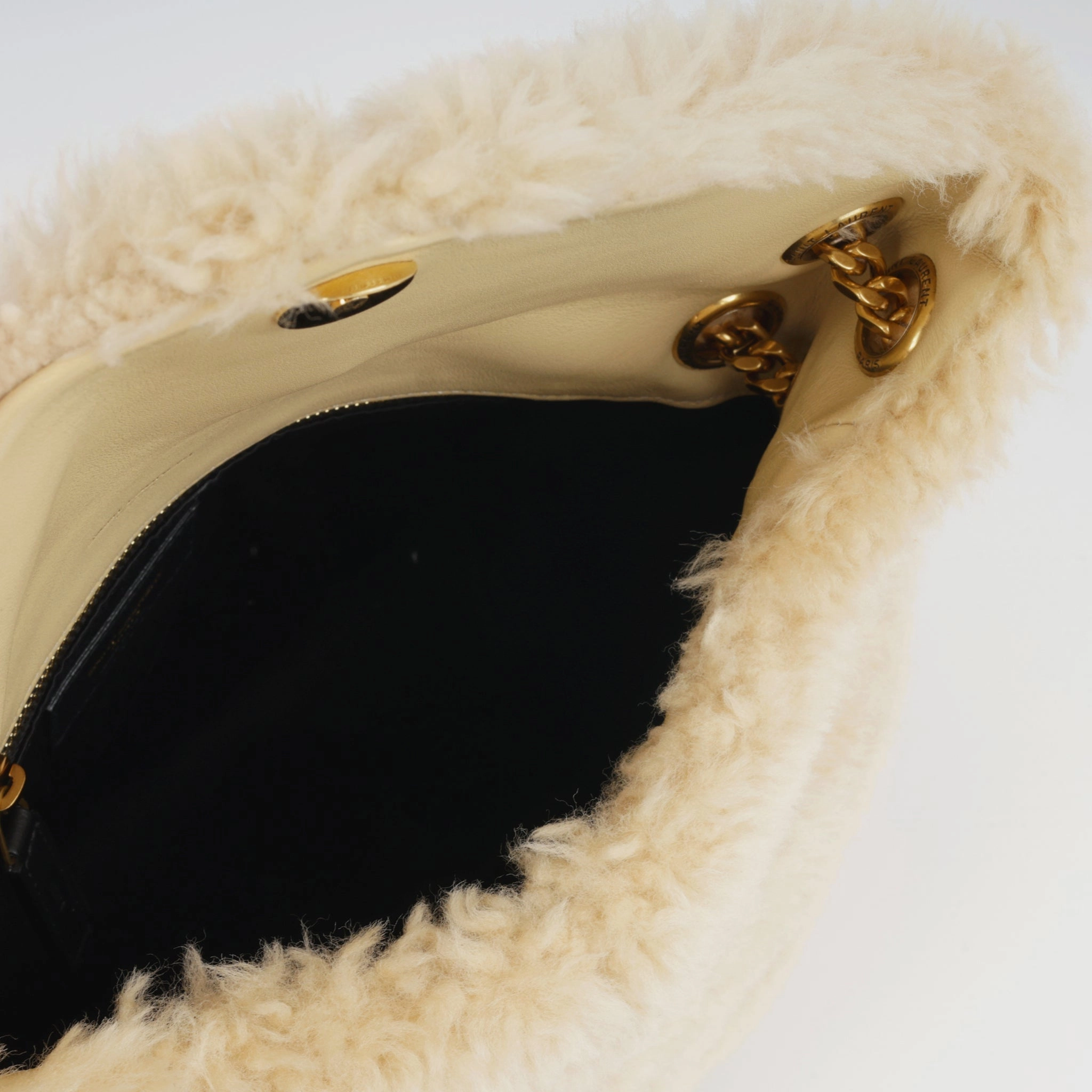 Saint Laurent Medium Lou Puffer - Shearling