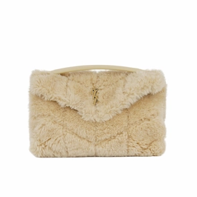 Saint Laurent Medium Lou Puffer - Shearling