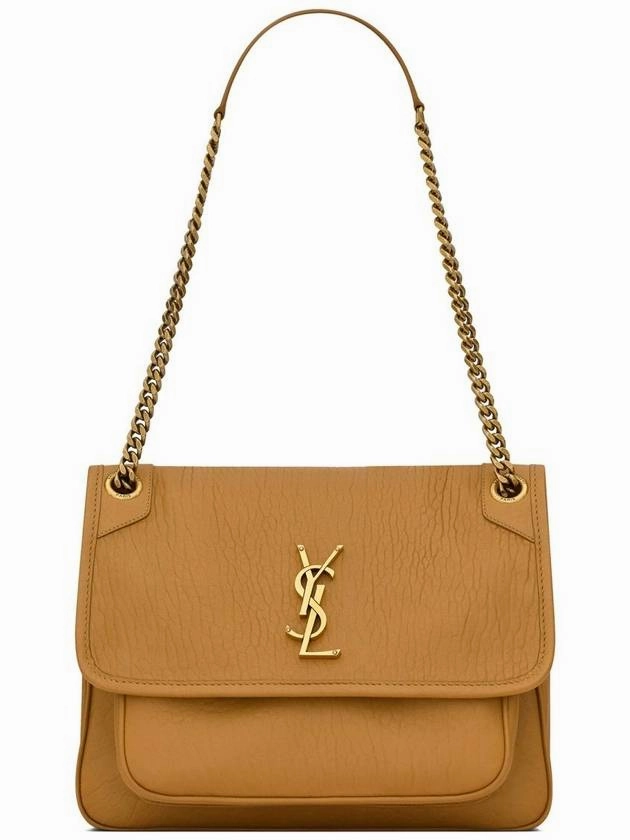 Saint Laurent Nikki Medium Chain Shoulder Bag Brown