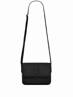 Saint Laurent Nylon Avignon Crossbody Bag Black