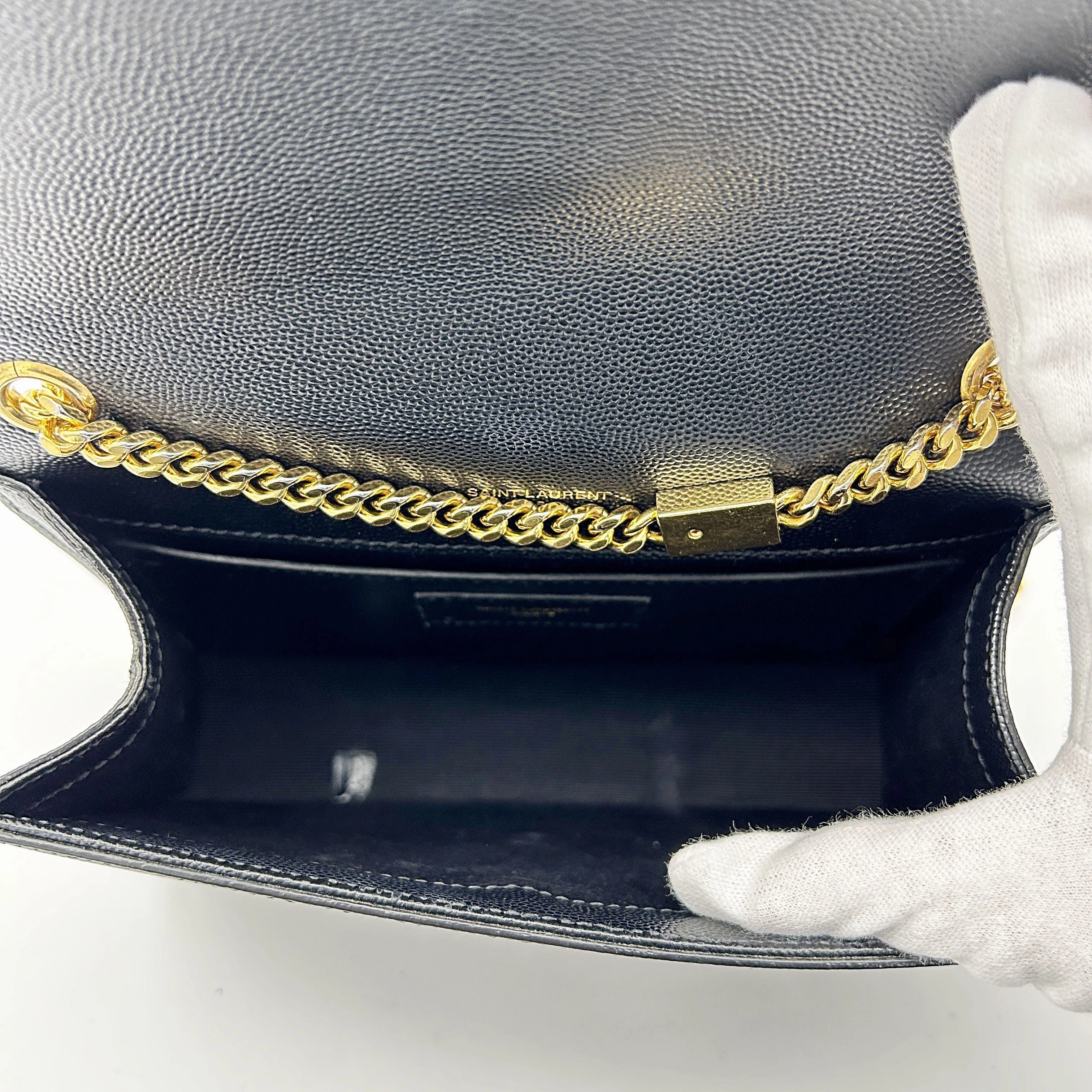 Saint Laurent Small Classic Monogram Kate Bag - Black Crossbody Bags, Handbags LA30109