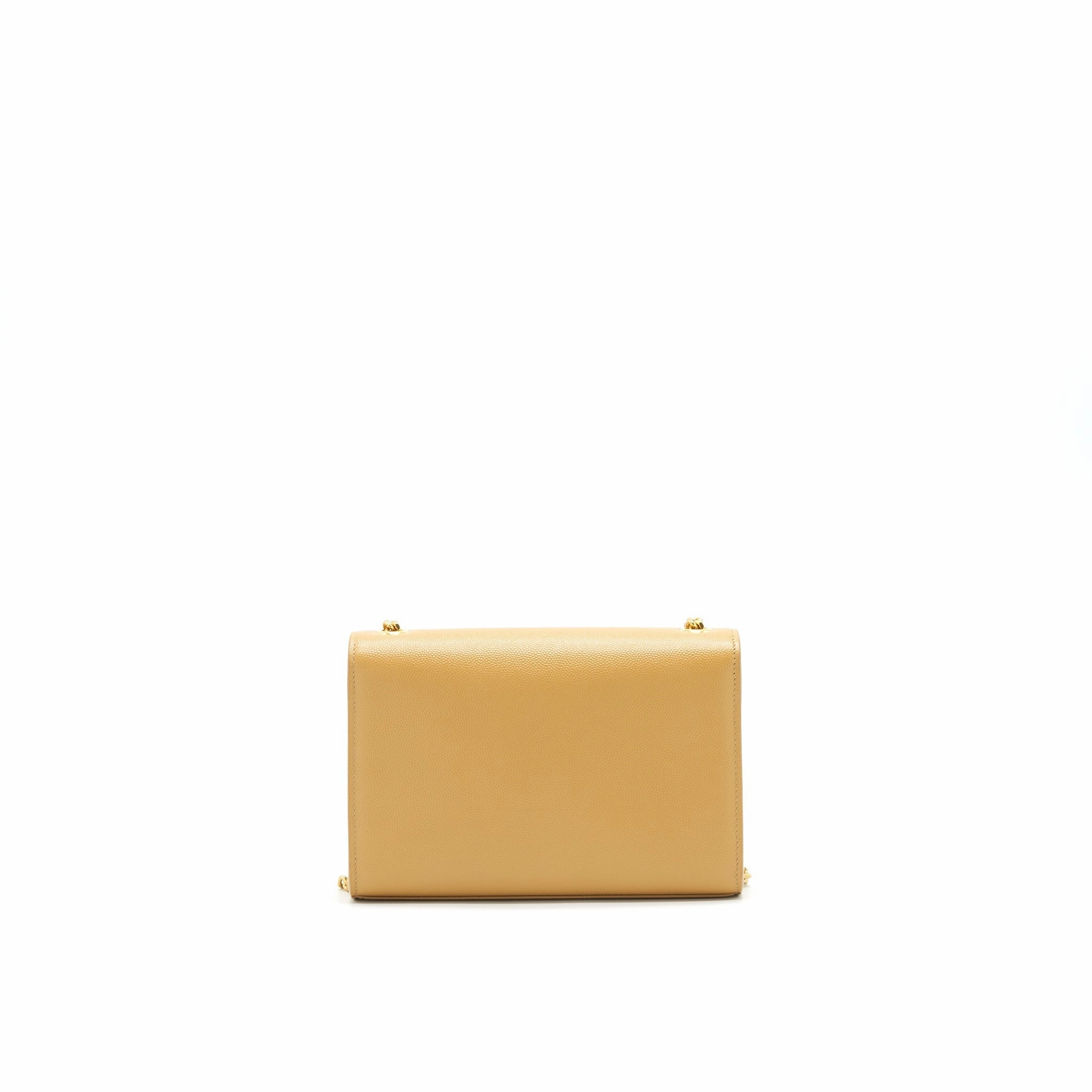 Saint Laurent Small kate Crossbody Bag Beige GHW