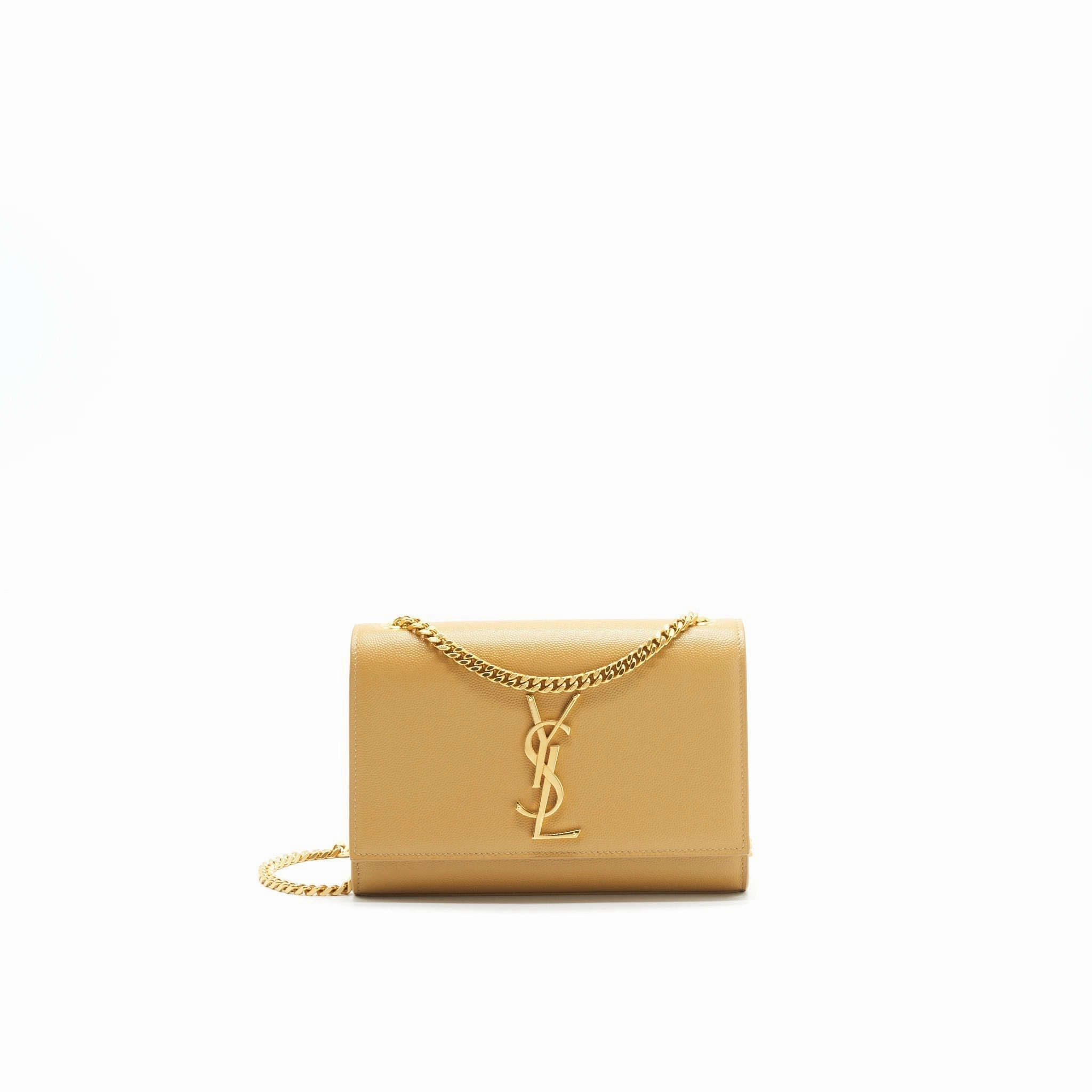 Saint Laurent Small kate Crossbody Bag Beige GHW