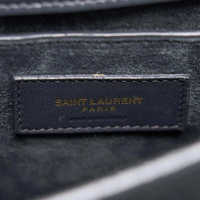 Saint Laurent Sunset Medium Chain Shoulder Bag in Dark Smog Color GHW