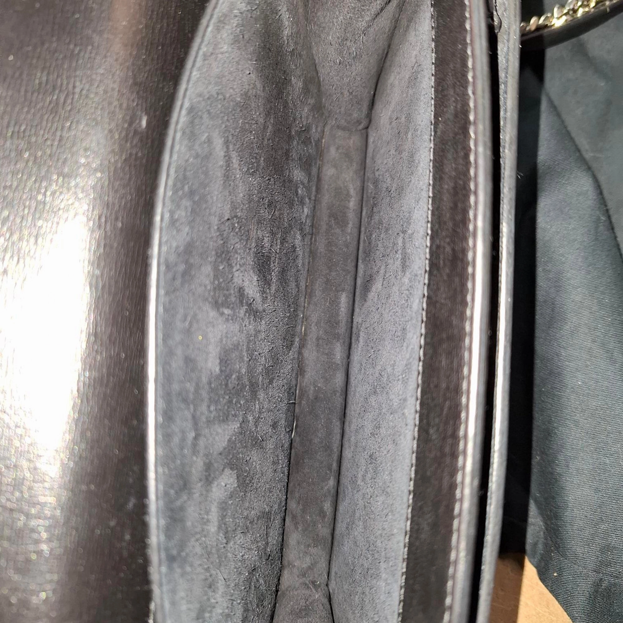 Saint Laurent Sunset Shoulder Bag in Black Calf Leather