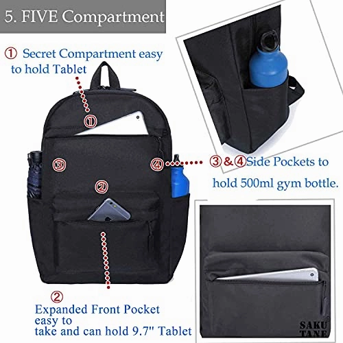 SAKUTANE Backpack 21L Waterproof Bag 15.6 inch Laptop School Bookbag bagpacks