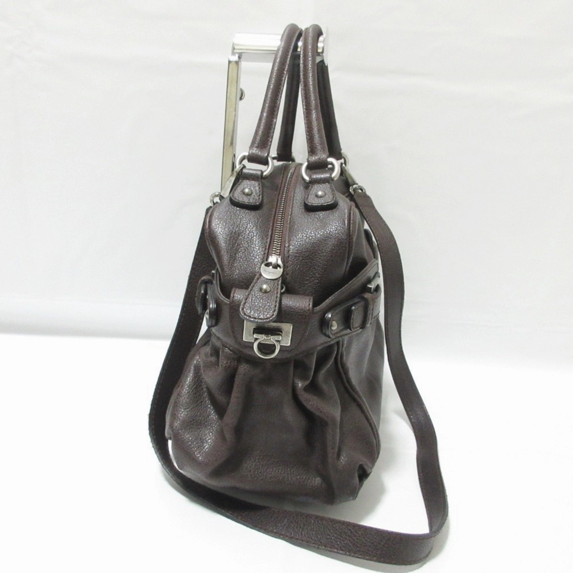 Salvatore Ferragamo Boston Bag Handbag Shoulder Bag (Pre-Owned)