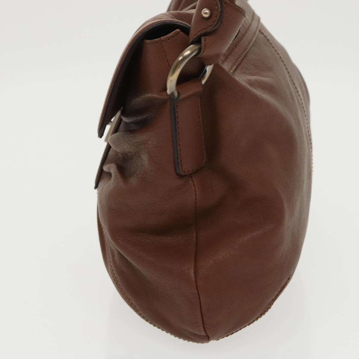 Salvatore Ferragamo Gancini  Leather Shoulder Bag (Pre-Owned)