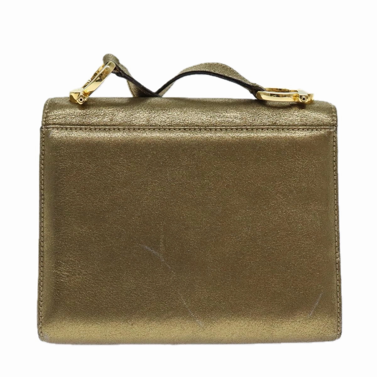 Salvatore Ferragamo Gancini  Leather Shoulder Bag (Pre-Owned)