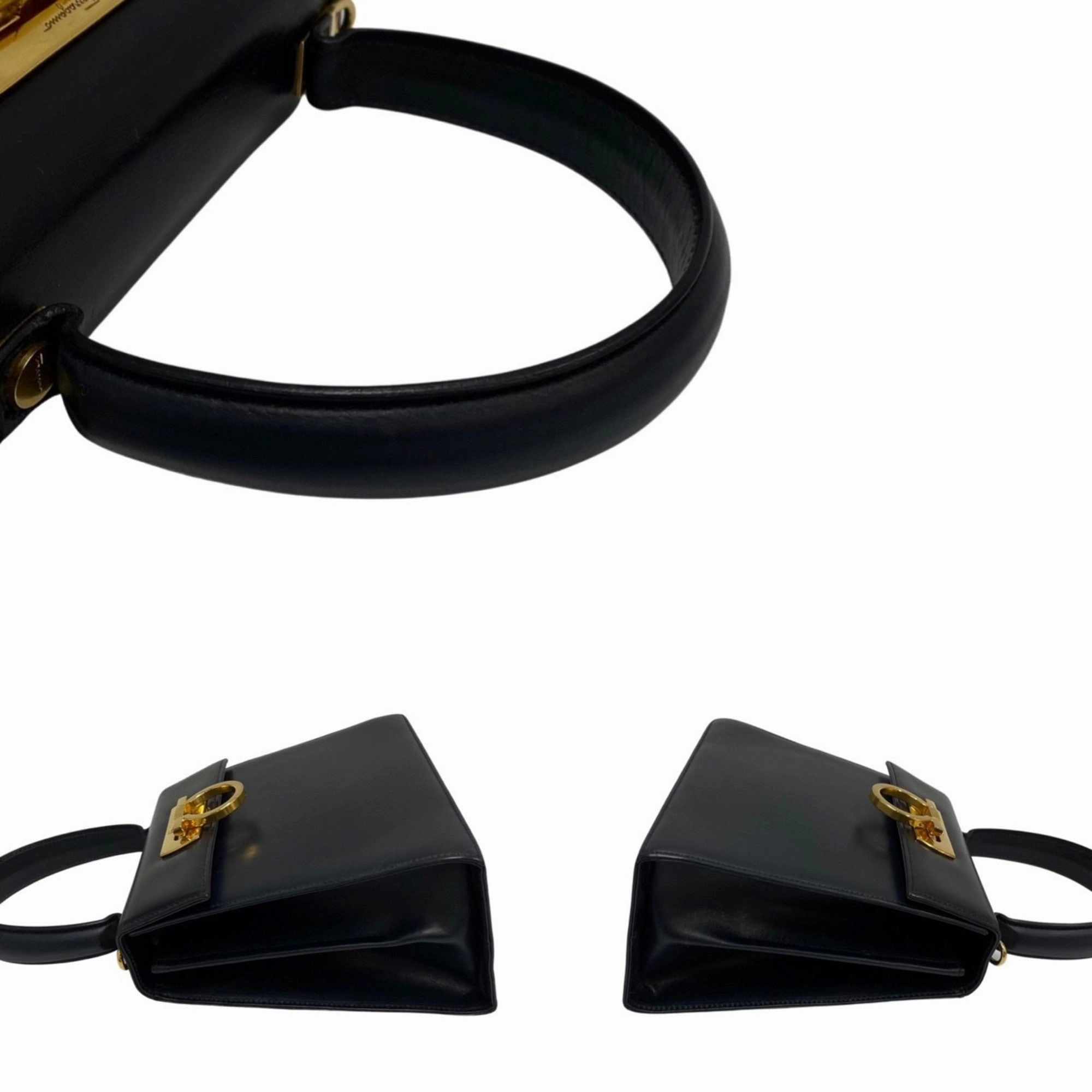 Salvatore Ferragamo Gancini  Leather Shoulder Bag (Pre-Owned)