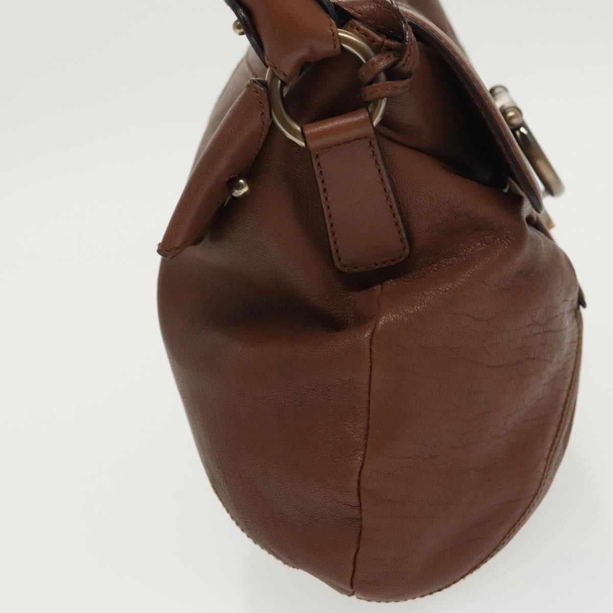 Salvatore Ferragamo Gancini  Leather Shoulder Bag (Pre-Owned)