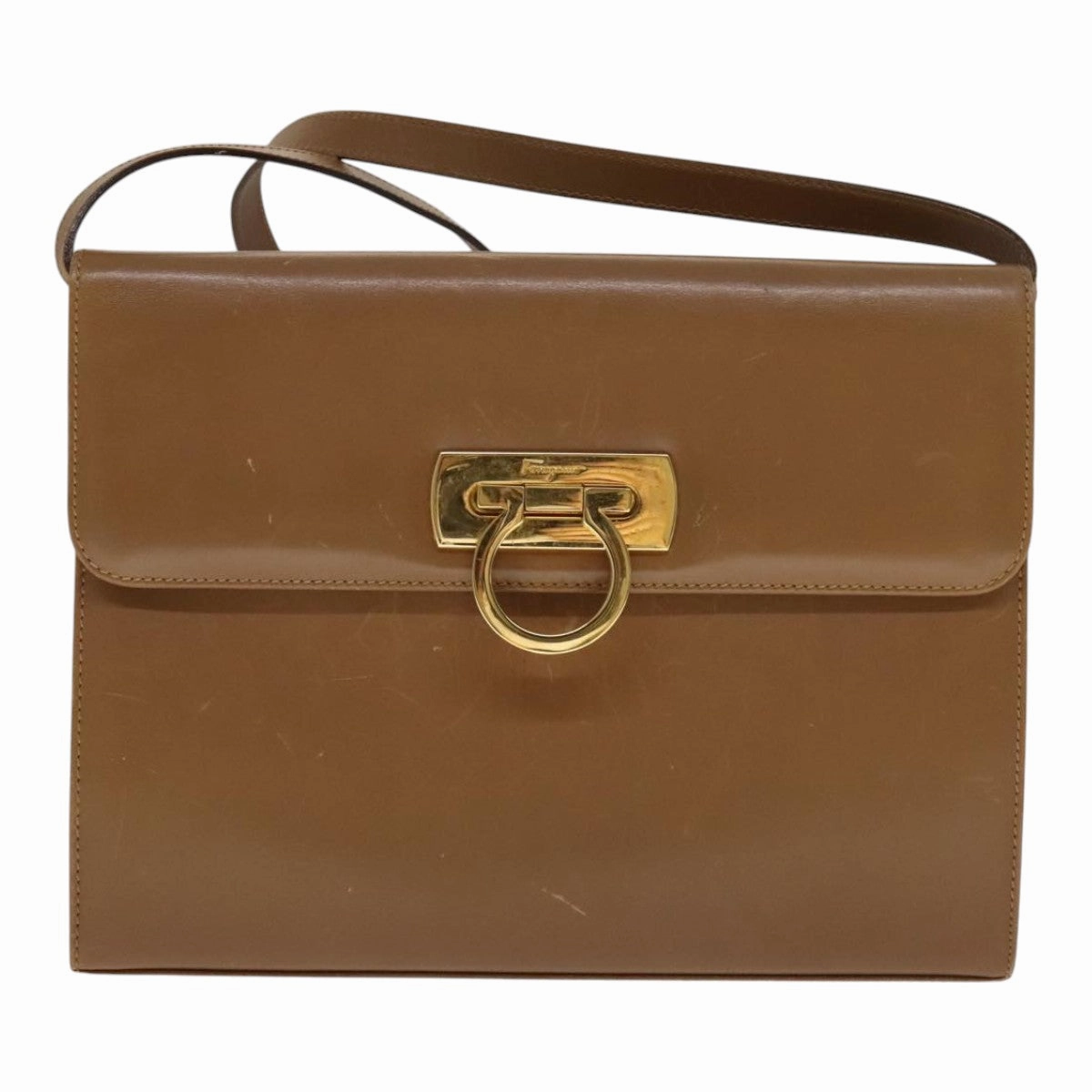 Salvatore Ferragamo Gancini Leather Shoulder Bag (Pre-Owned)