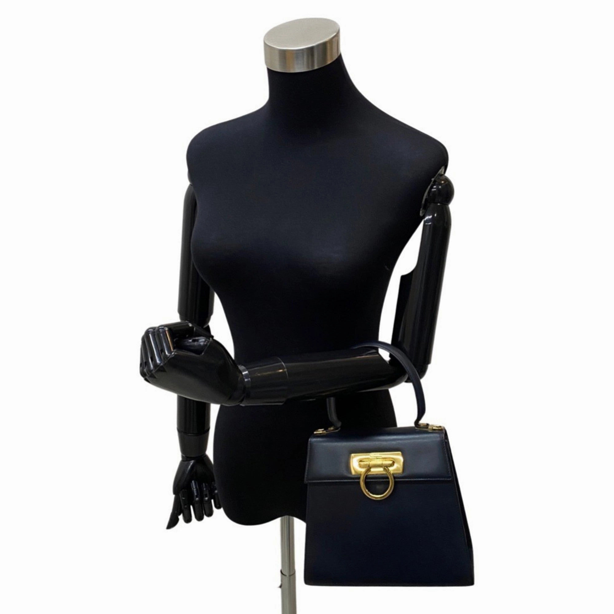 Salvatore Ferragamo Gancini  Leather Shoulder Bag (Pre-Owned)