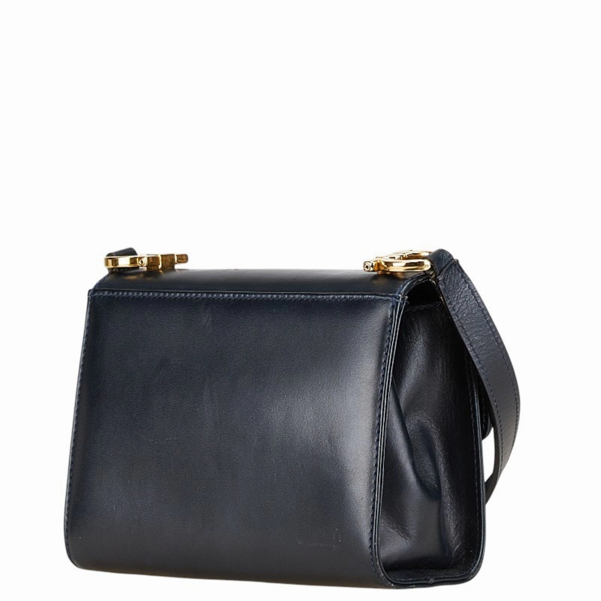 Salvatore Ferragamo Gancini Leather Shoulder Bag (Pre-Owned)