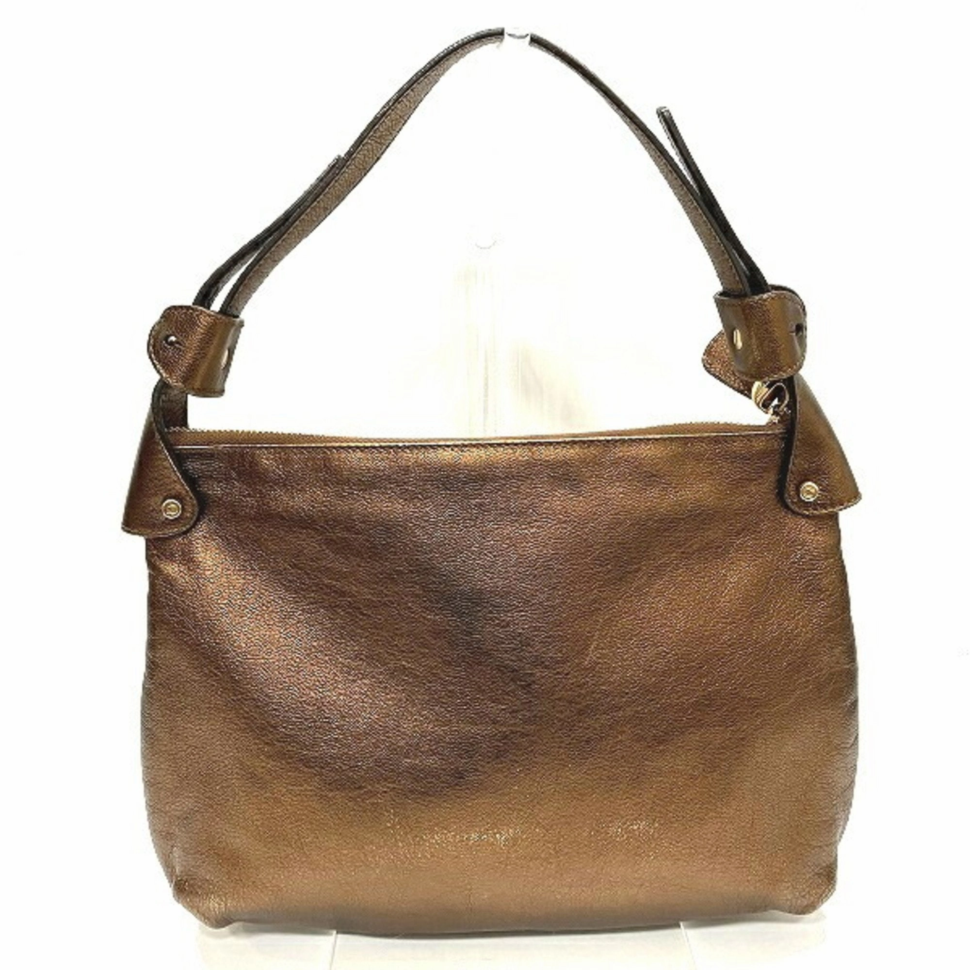 Salvatore Ferragamo gold Leather Shoulder Bag (Pre-Owned)