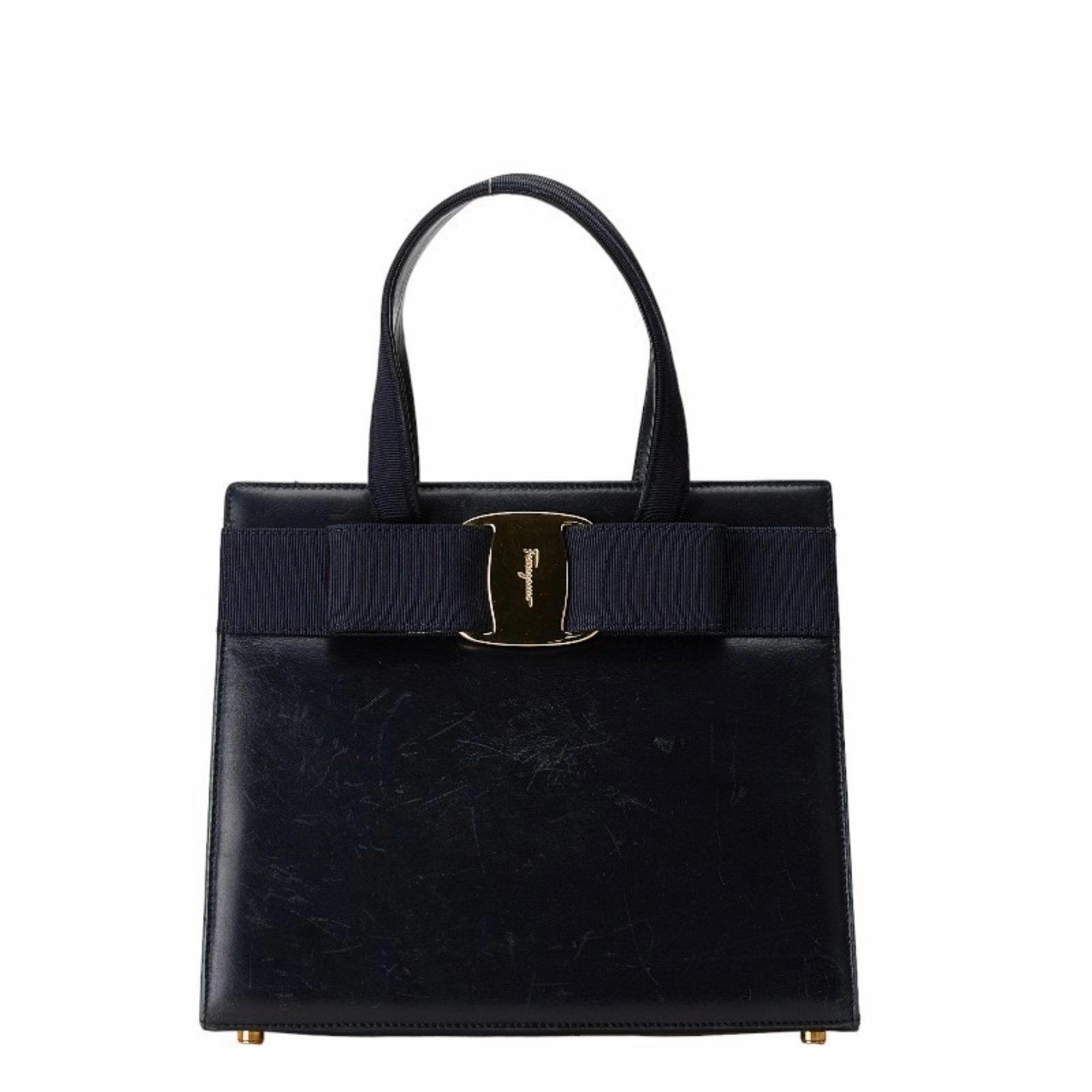 Salvatore Ferragamo  Leather Handbag Shoulder Bag (Pre-Owned)