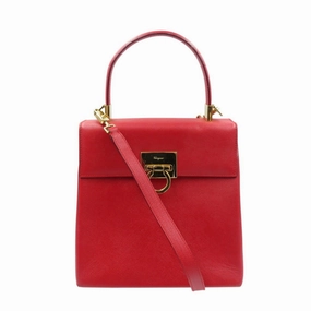 Salvatore Ferragamo Leather Handbag Shoulder Bag (Pre-Owned)