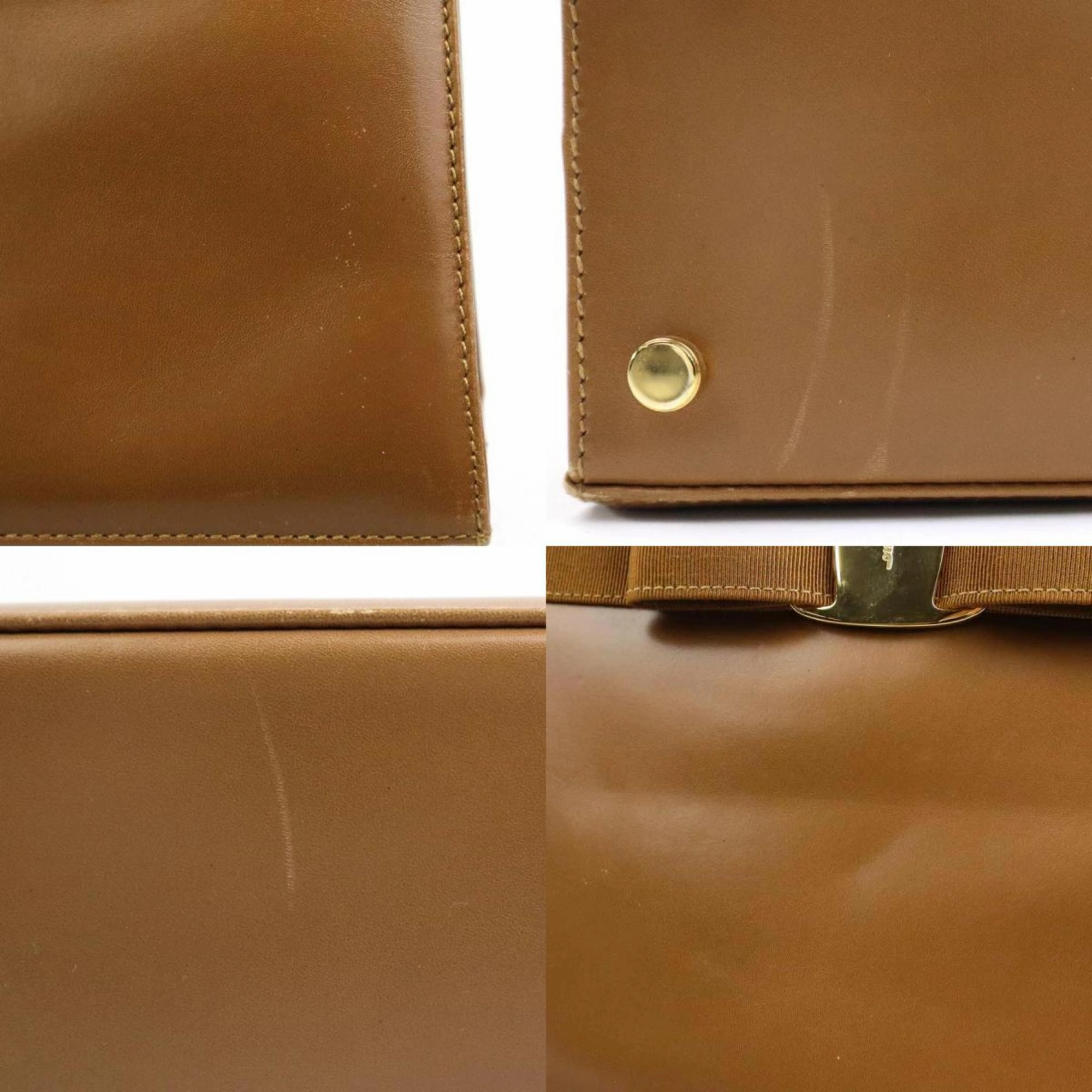 Salvatore Ferragamo  Leather Handbag Shoulder Bag (Pre-Owned)