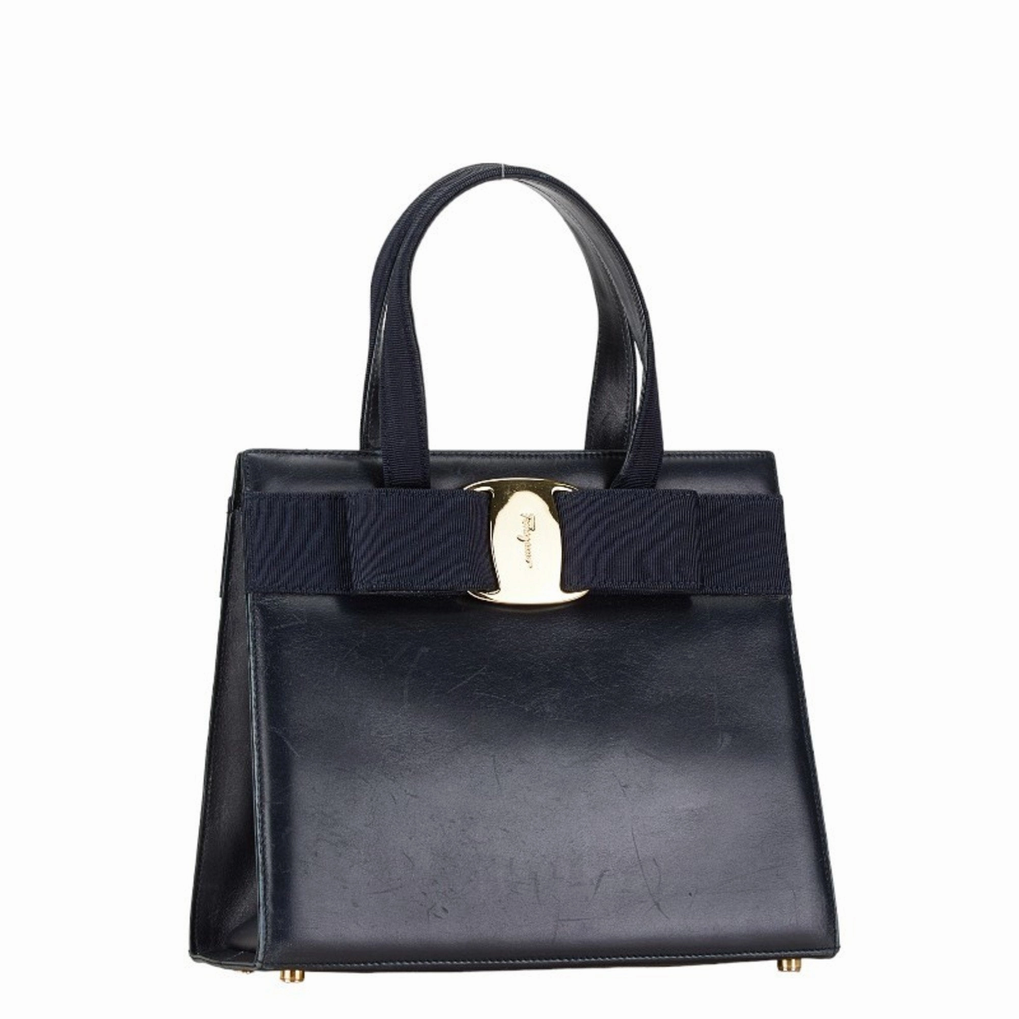 Salvatore Ferragamo  Leather Handbag Shoulder Bag (Pre-Owned)
