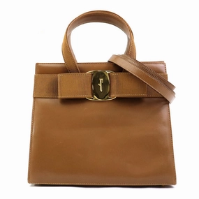 Salvatore Ferragamo  Leather Handbag Shoulder Bag (Pre-Owned)