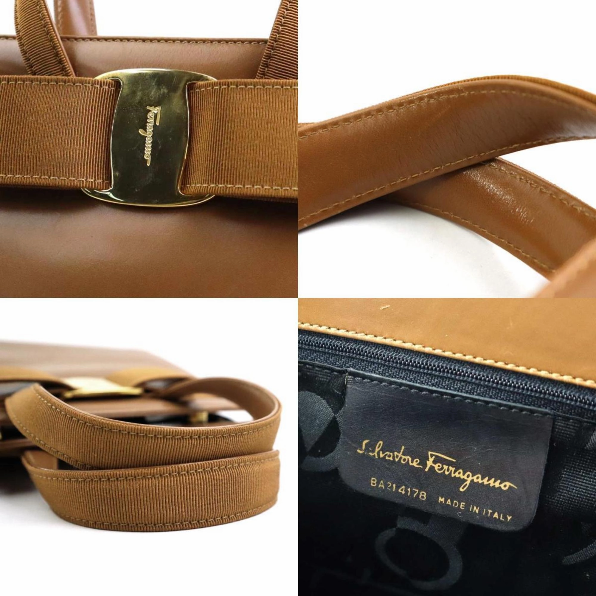 Salvatore Ferragamo  Leather Handbag Shoulder Bag (Pre-Owned)