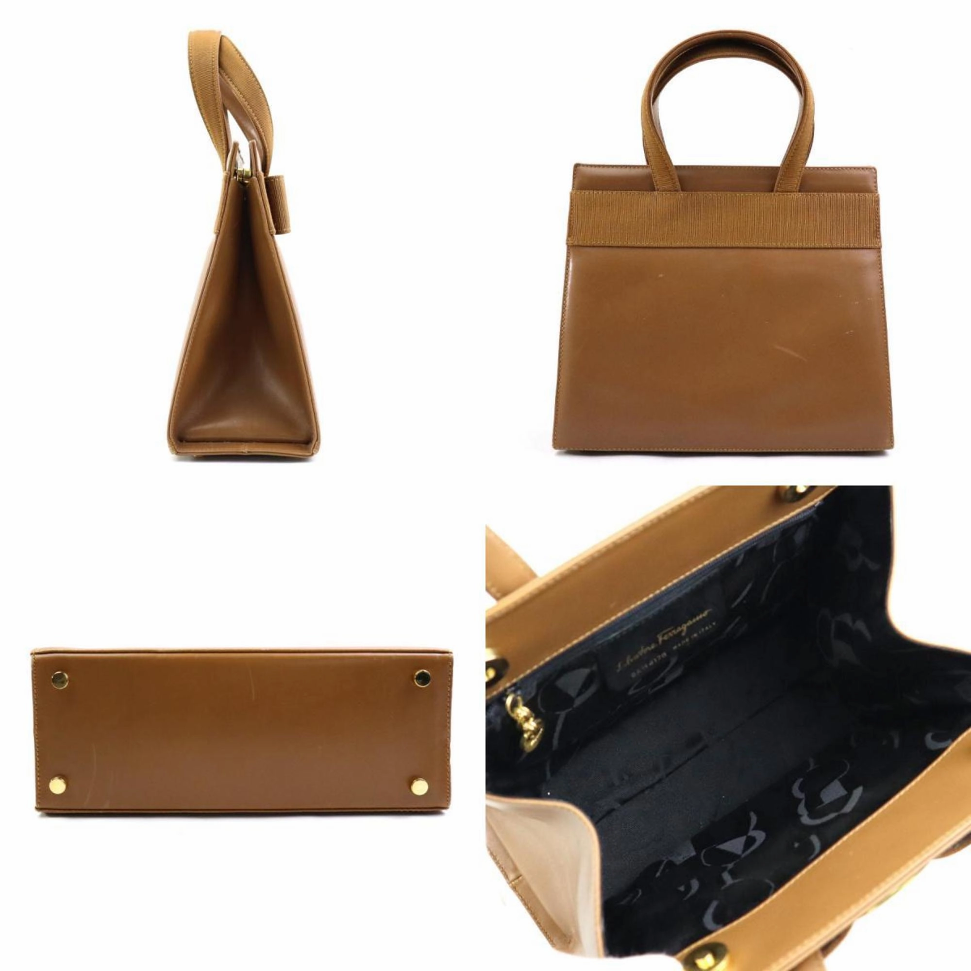 Salvatore Ferragamo  Leather Handbag Shoulder Bag (Pre-Owned)