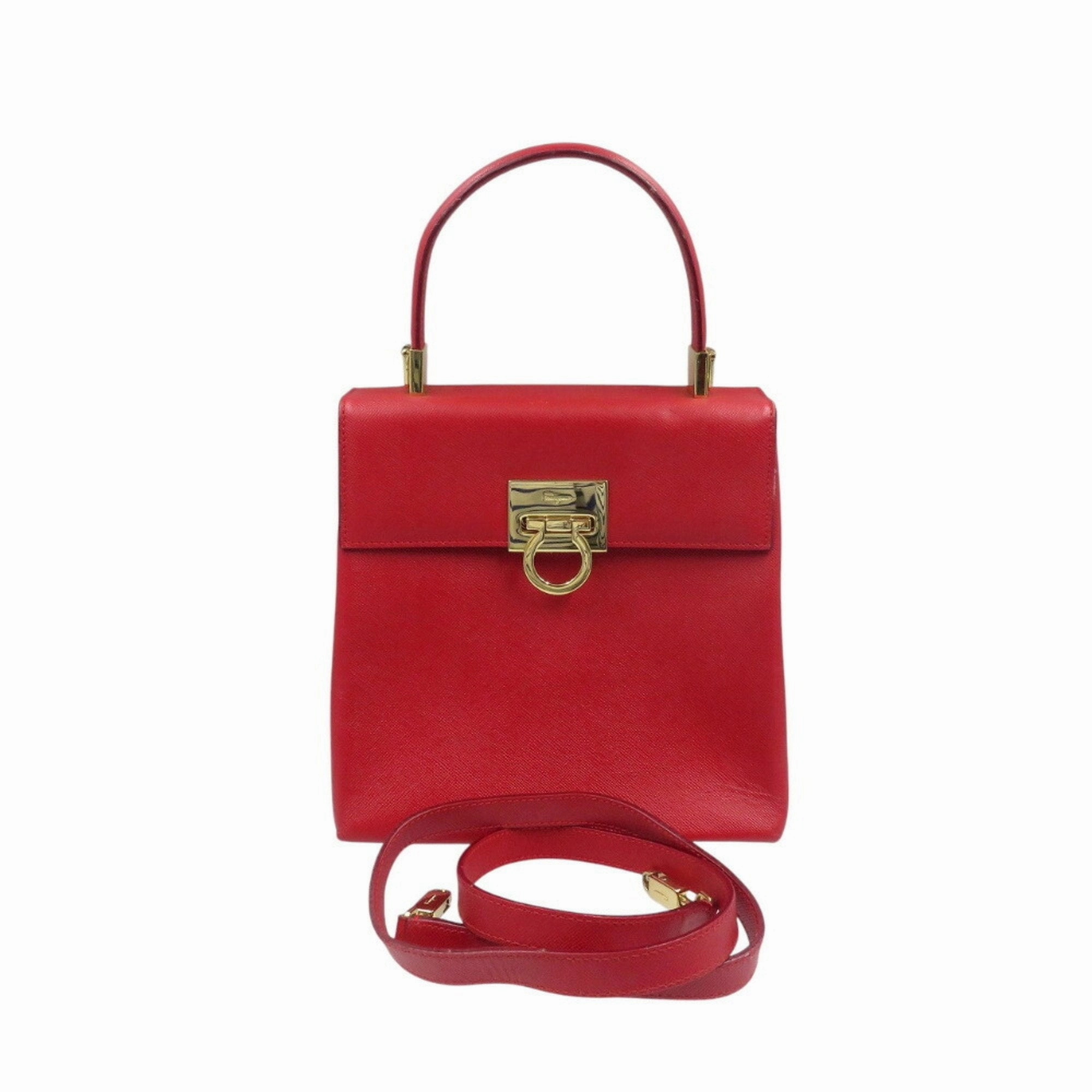 Salvatore Ferragamo Leather Handbag Shoulder Bag (Pre-Owned)