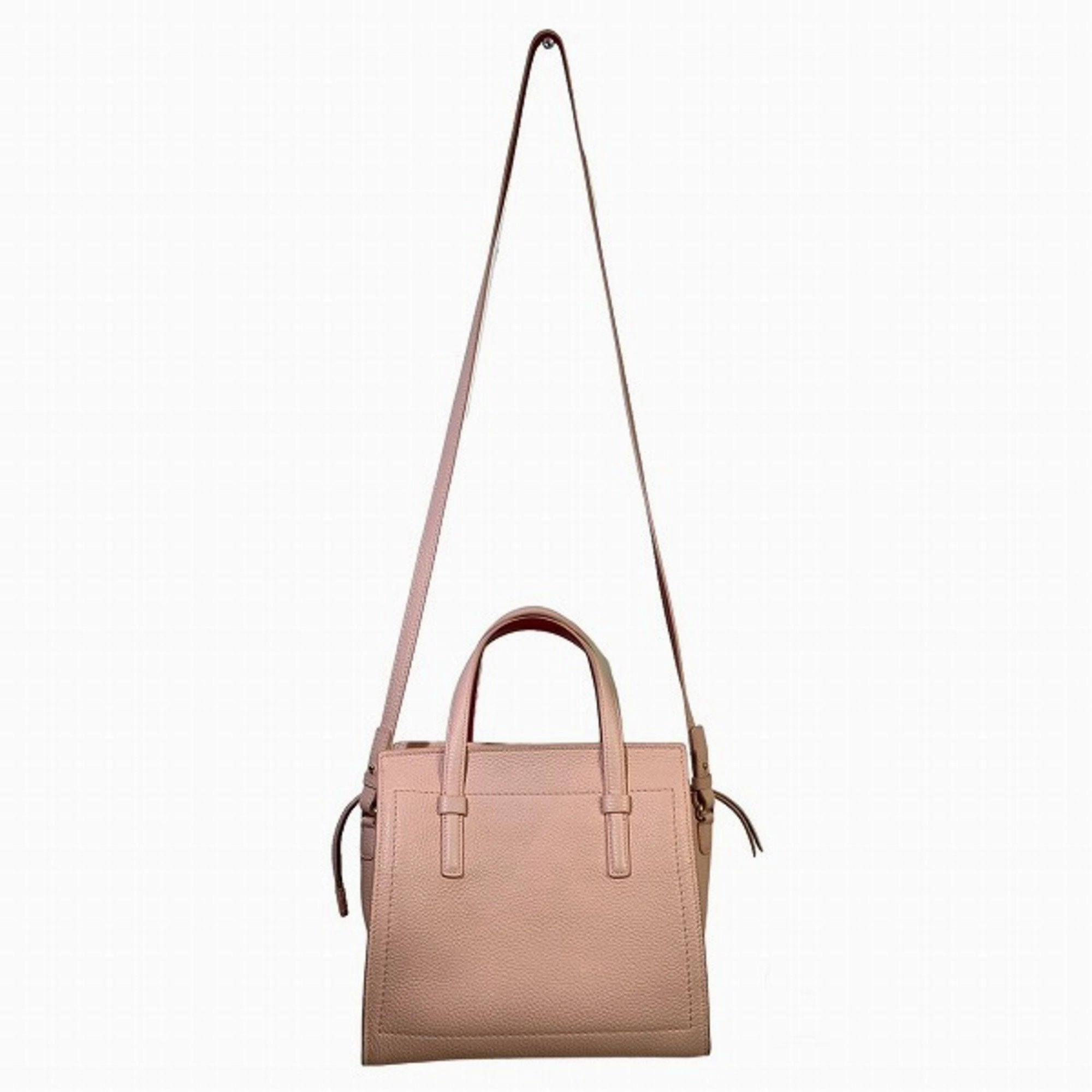 Salvatore Ferragamo pink  Color Leather Handbag Shoulder Bag (Pre-Owned)