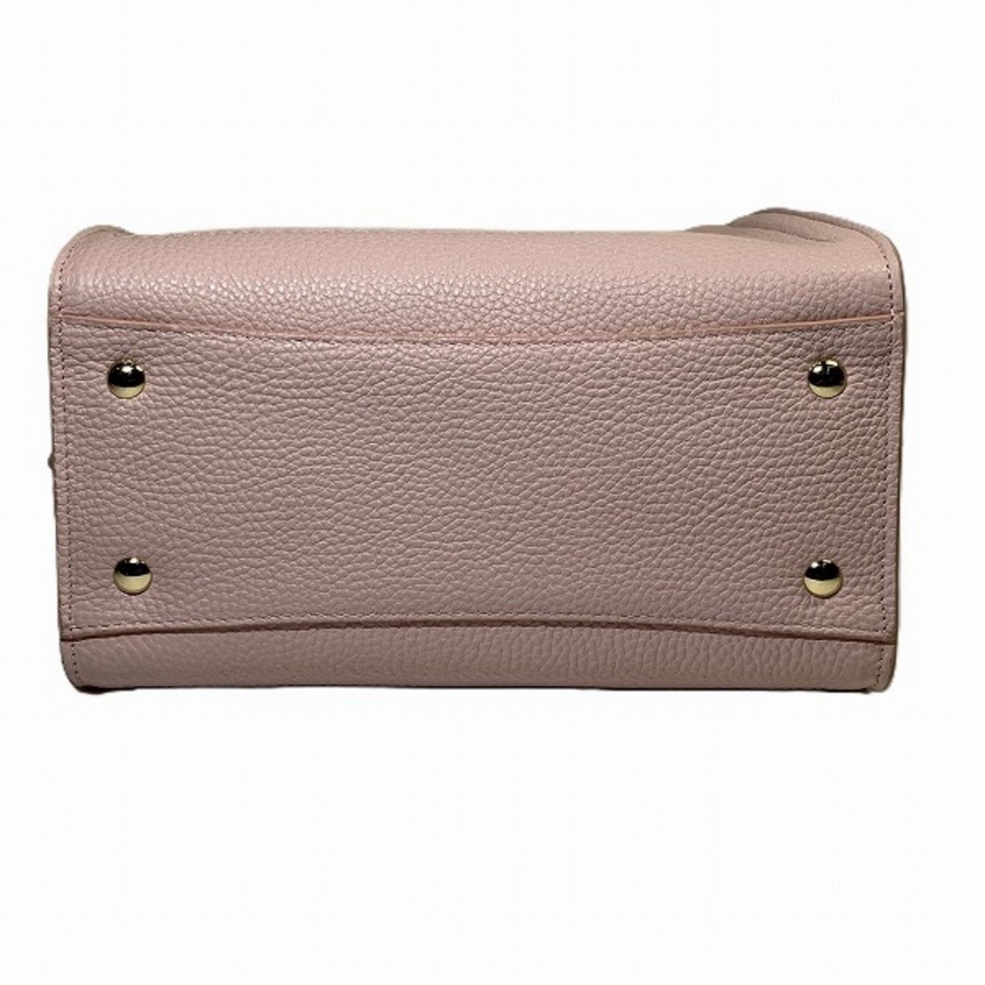 Salvatore Ferragamo pink  Color Leather Handbag Shoulder Bag (Pre-Owned)