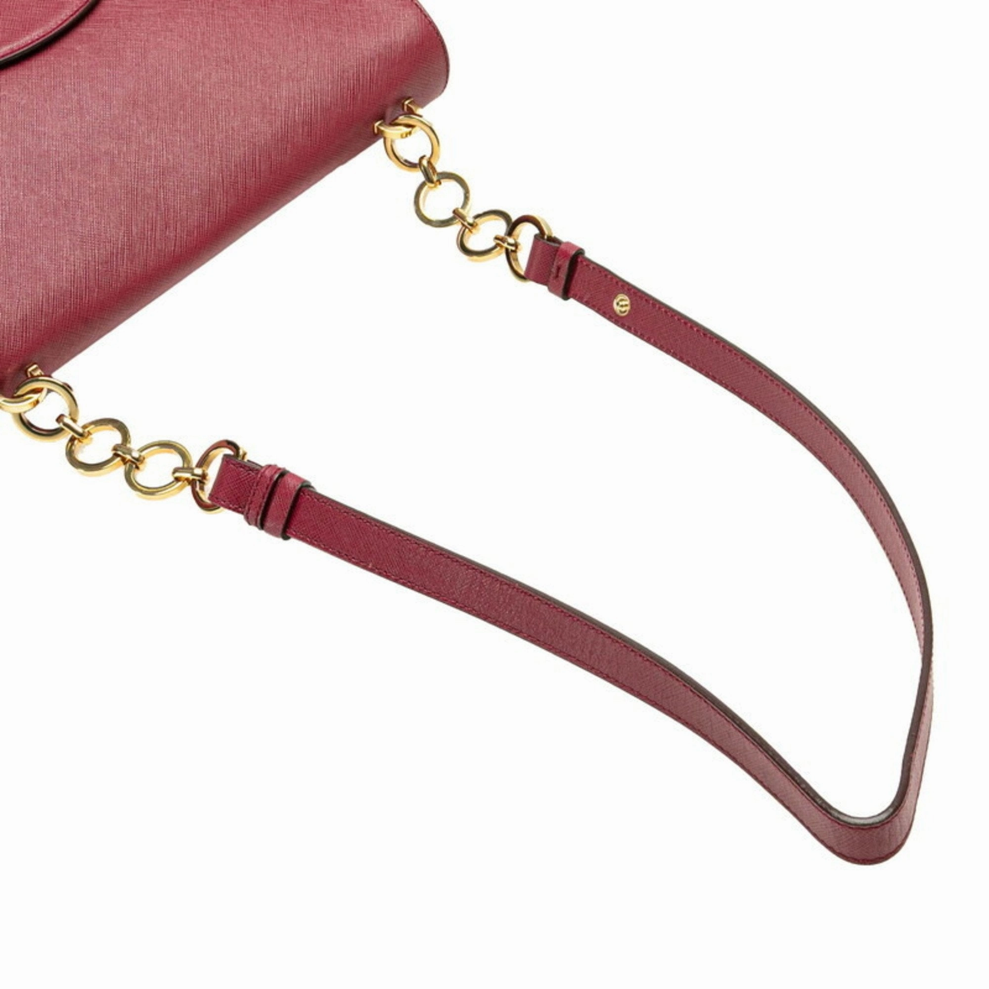 Salvatore Ferragamo pink Color Leather Shoulder Bag (Pre-Owned)