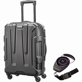 Samsonite 92794-1041 Centric Hardside 20 Carry-On Luggage Spinner, Black with Portable Luggage
