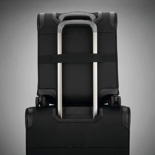 Samsonite Lineate Underseat Carry On Boarding Bag with Spinner Wheels, Obsidian Black