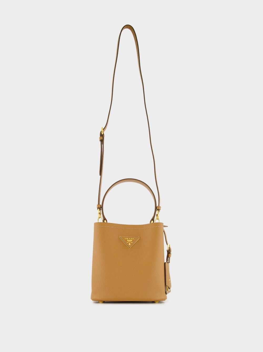 Sand Beige Saffiano Leather Mini Bag