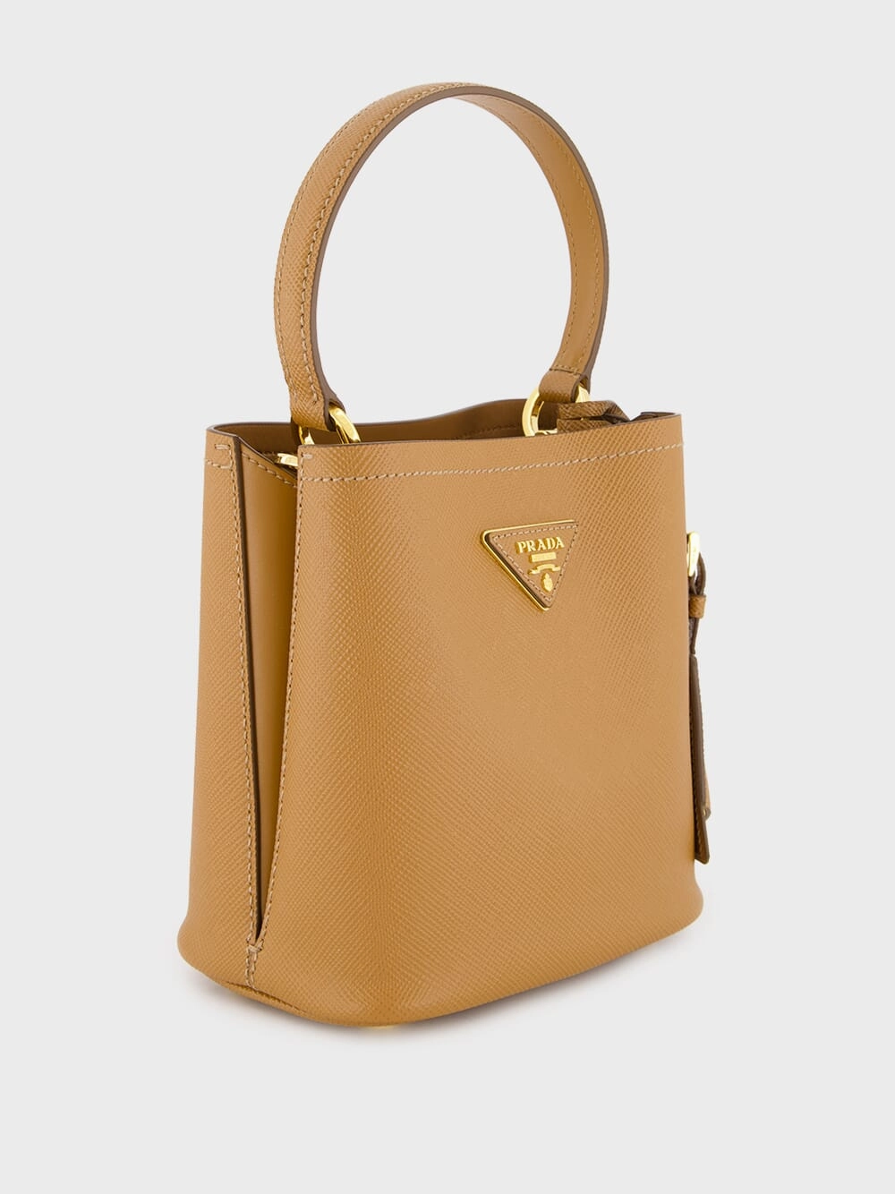 Sand Beige Saffiano Leather Mini Bag