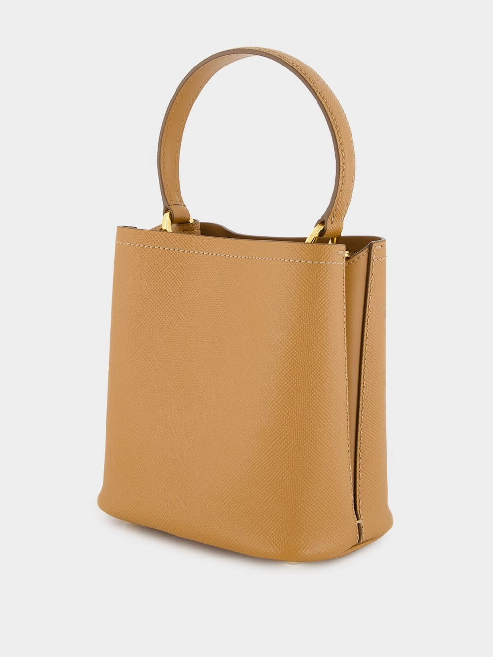 Sand Beige Saffiano Leather Mini Bag