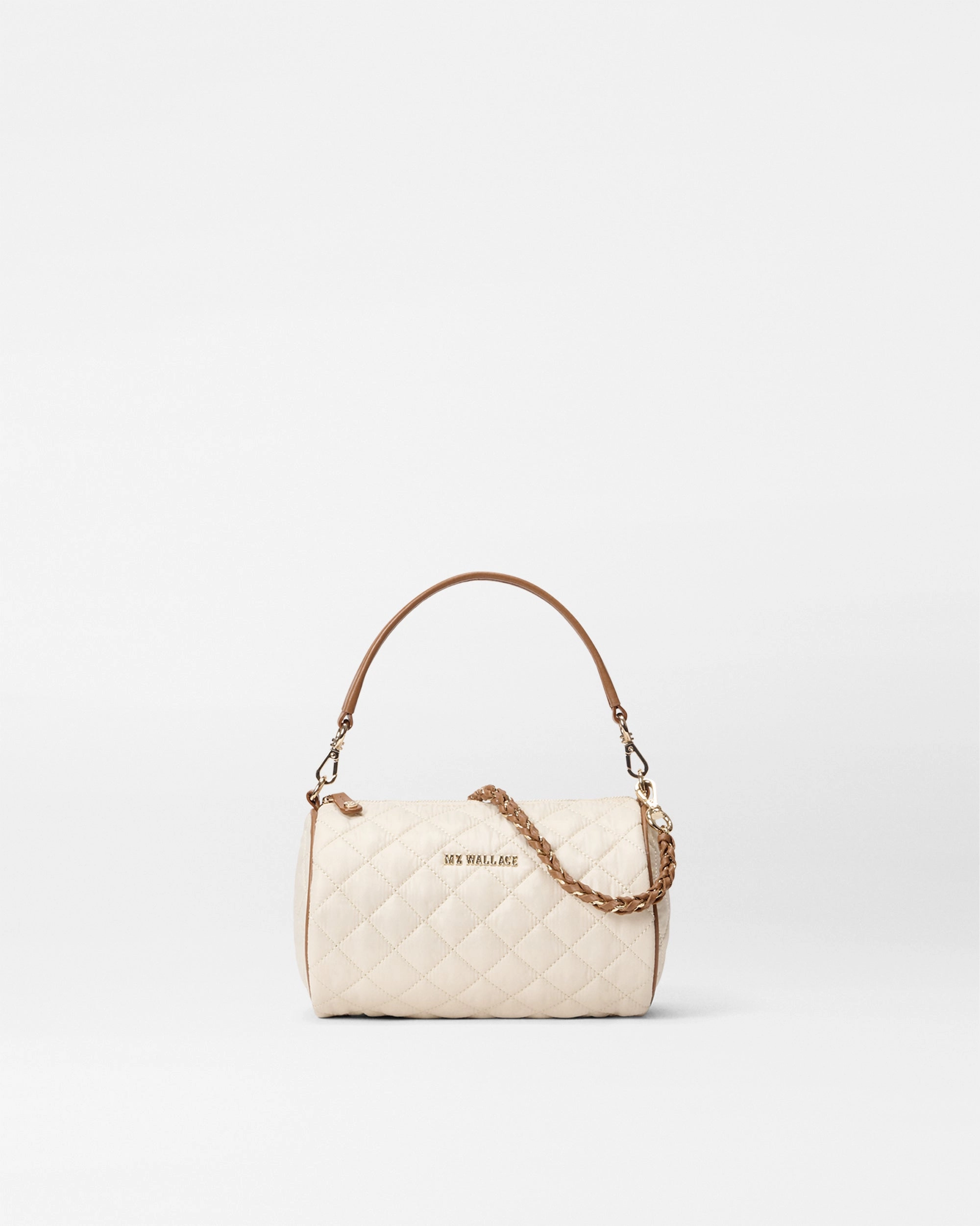 Sandshell with Brown Crosby Barrel Crossbody