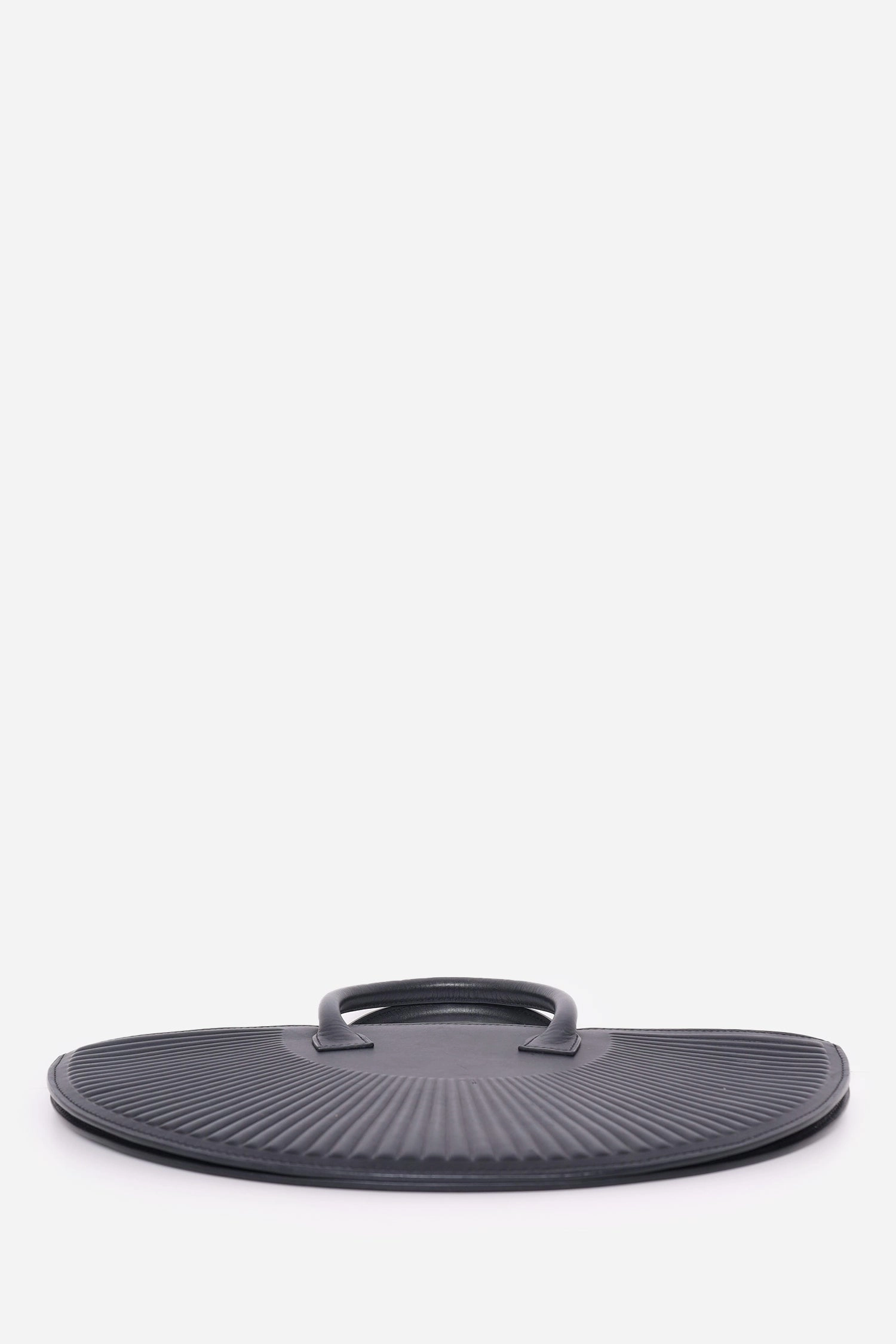 Schiaparelli Black Leather Sun Top Handle Bag