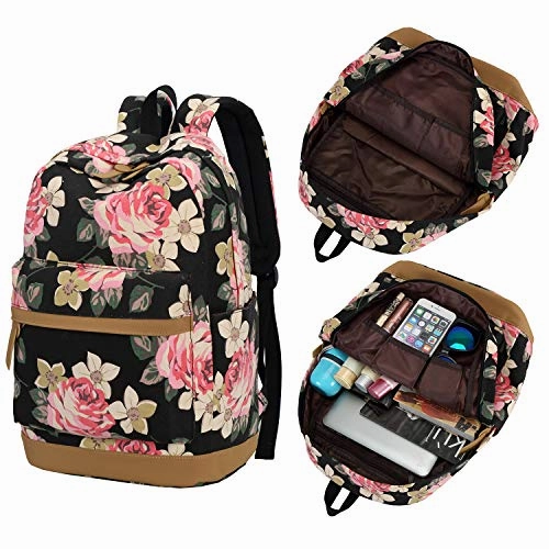 School Backpack Girls Teens Bookbags Set, 15" Women Laptop Bag   Lunch Tote Bag   Clutch
